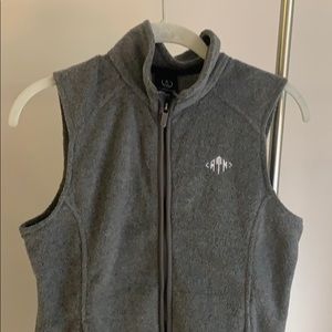 Grey Lands End Monogrammed Vest ATM